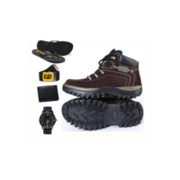 Bota Coturno Masculino Confortável Estilosa Oferta + Chinelo + Cinto + Carteira + Relógio