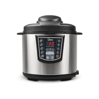 Midea Panela de Pressão Elétrica 6L Digital, Inox/Preto, 220v