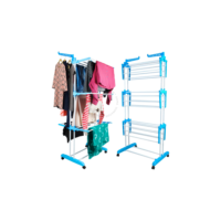 Varal De Chão Roupa Calcinha Grade 3 Andares Dobrável Portátil