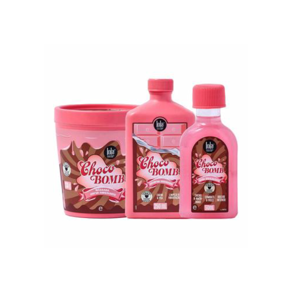 Lola Cosmetics Chocobomb Kit - Óleo + Máscara + Shampoo para Todos os Tipos de Cabelo - Lola From Rio