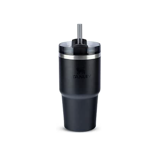 Stanley - Copo Quencher H2.0 FlowState 591ml - Copo de aço inoxidável com tampa, isolamento a vácuo, para água, chá gelado, café, smoothies e muito mais, Black 2.0