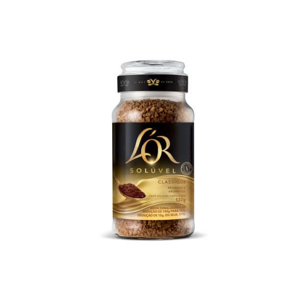 Café L'OR Solúvel Classique Pote de Vidro 130g