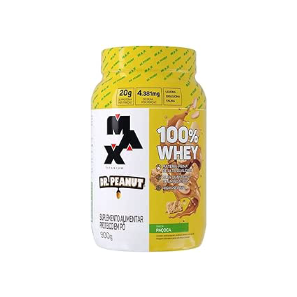 100% Whey Max Titanium x Dr. Peanut (900g), Paçoca