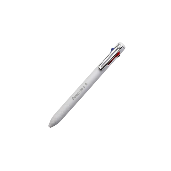 Pentel Caneta Izee 4 Cores 1.0 Corpo Branco Tinta Azul Vermelho Verde e Preto SM/BXC470W