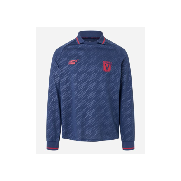Camisa com Gola Polo em Tecnologia Dry e Estampa Heatprint Azul