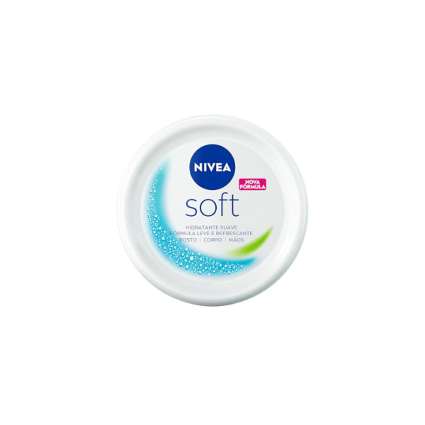 NIVEA Creme Soft 48g - Hidratação suave para rosto, mãos e corpo com fórmula leve e refrescante