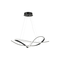 Lustre Pendente 36w 3 Em 1 Led Eva 3000k/6500k Preto Avant