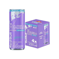 Pack de 4 Latas Red Bull Energético, Pomelo Edition, Sem Açúcar, 250ml