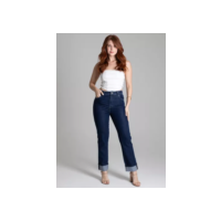 Calca Jeans Sawary Feminina Reta Cropped - 278353