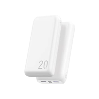 Power Bank 20000mAh Carregador Portátil, 2 USB-A (até 22.5W, PD) + 1 USB-C (até 20W, PD) + 1 Micro USB (até 18W), Carregamento Rápido, Proteção Inteligente, Compatível com Android e iOS – Branco