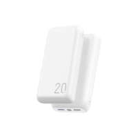Power Bank 20000mAh Carregador Portátil, 2 USB-A (até 22.5W, PD) + 1 USB-C (até 20W, PD) + 1 Micro USB (até 18W), Carregamento Rápido, Proteção Inteligente, Compatível com Android e iOS – Branco