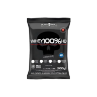 Whey 100% Hd Refil Black Skull - 900g (wpc, Wpi E Wph) Sabor Morango