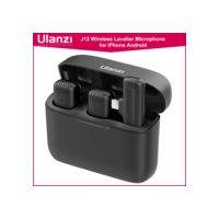 Ulanzi J12 Sistema de microfone de lapela sem fio Microfone de gravação de áudio e vídeo Mini microfone para iPhone Android Transmissão ao vivo
