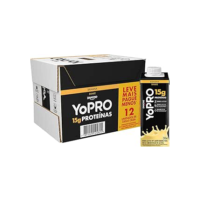 YoPRO Bebida Láctea UHT Banana 15g de proteínas 250ml - 12 unidades
