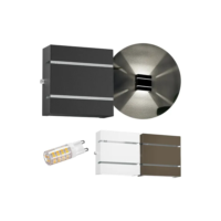 Arandela Slim 2 Friso+lâmpada Led G9 5w 2 Focos Jardim Mf103