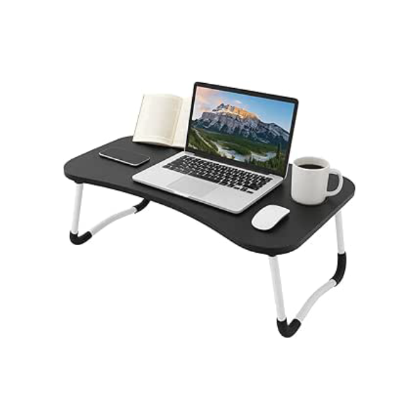 Mesa Dobrável Portátil Articulada para Notebook Laptop – Uso em Home Office Cama, Sofá e Escritório | Com Porta-Copos | Ergonômica, MDF Reforçado, Leve e Dobrável Porta Tablet Linha Premium