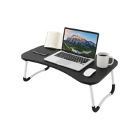 Mesa Dobrável Portátil Articulada para Notebook Laptop – Uso em Home Office Cama, Sofá e Escritório | Com Porta-Copos | Ergonômica, MDF Reforçado, Leve e Dobrável Porta Tablet Linha Premium