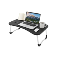 Mesa Dobrável Portátil Articulada para Notebook Laptop – Uso em Home Office Cama, Sofá e Escritório | Com Porta-Copos | Ergonômica, MDF Reforçado, Leve e Dobrável Porta Tablet Linha Premium