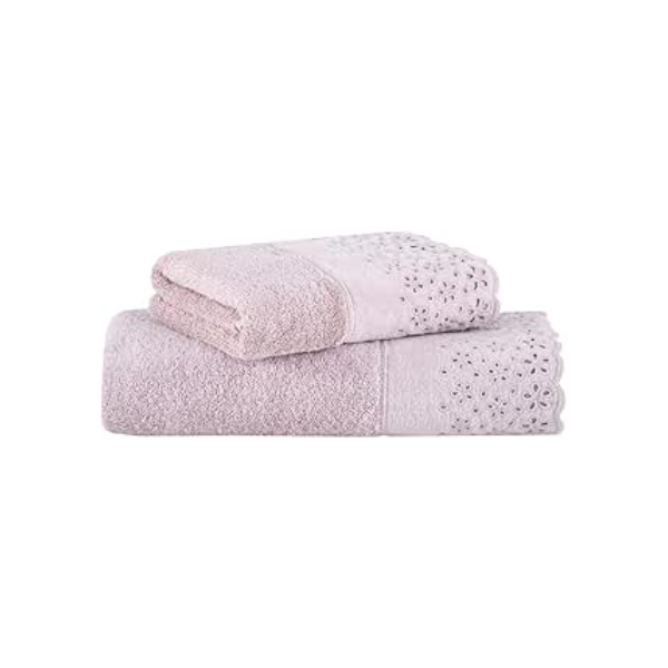 Buddemeyer Jogo de Toalhas Crystal Banho Rosa 2 peças