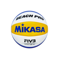 Bola vôlei de praia Mikasa BV550C cor branco amarelo e azul