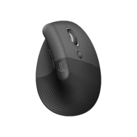 Mouse Sem Fio Logitech Lift Vertical com Design Ergonômico para Redução de Tensão Muscular, Cliques Silenciosos, Conexão Bluetooth ou USB Logi Bolt, Compatível com Windows/macOS/iPadOS - Grafite