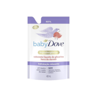 Dove Baby Sabonete Líquido de Glicerina Hidratação Relaxante Hora de Dormir 400ml Refil