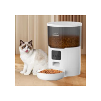 Alimentador Automático Pet, 4L Comedouro para Caes Fácil Comedouro Elevado para Caes, Controle de Aplicativo WiFi - Gravador de Voz