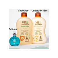 Kit Shampoo + Condicionador + Colônia Sem Álcool - Cuidado Natural e Delicado para Seu Bebê - 430ml