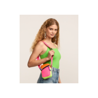 Bolsa Porta Celular Pequena com Zíper e Alça Gorgurão Multicores