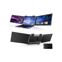 Extensor de tela portátil, 14" FHD 1080P IPS Extensor de monitor triplo, monitor portátil duplo para laptop 14 "-16", tela portátil do monitor USB C para Windows, Mac, Android, Chrome, Plug and Play