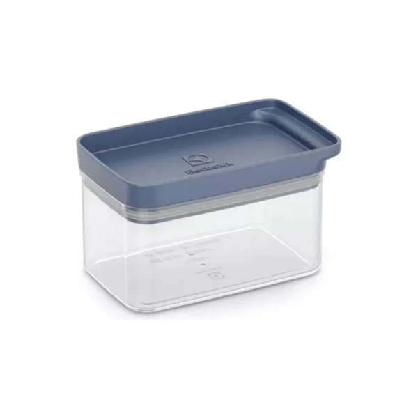 Pote Organizador de Geladeira Electrolux Experience 1,5L com Escorredor Hermético BPA Free Vedação Silicone Empilhável Modular Ideal para Frutas Legumes Verduras Alimentos Frescos