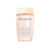 Kérastase, Shampoo Iluminador, Gloss Absolu, Hydra-Glaze, para todos os tipos de cabelos, com ácido hialurônico, ácido glicólico e óleo de rosa silvestre e ação antifrizz, 80ml