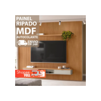 Kit 100 Revestimentos Ripados Placa Painel decorativo MDF 45x11 cm
