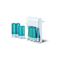 Carregador de Pilhas Multi AA/AAA Bivolt, Leve e Portátil com 8 Pilhas AA 2500mAh Incluídas - CB093