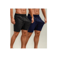 Kit 2 Shorts Bermuda Tactel Elástico Sandrini Academia Sport