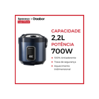 Panela de Arroz Elétrica Gaabor 15 Xícaras 2,2L PPAE01