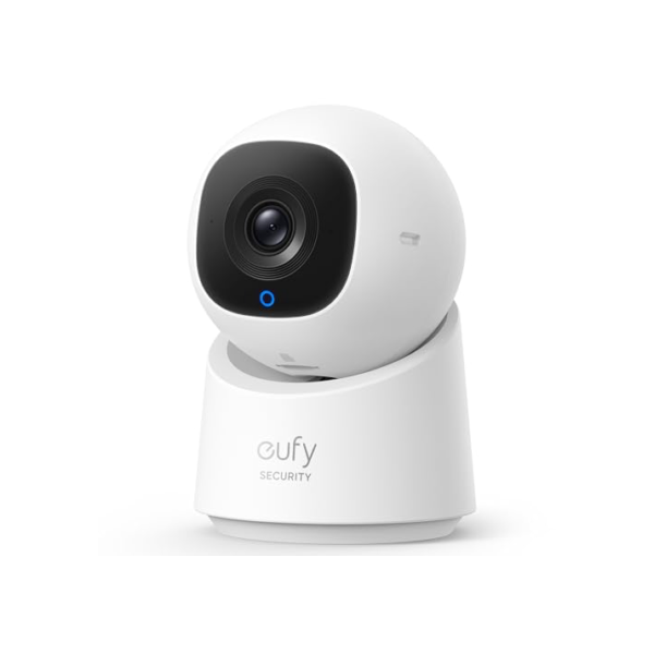 eufy Security Indoor Cam C220 Câmera de Segurança Wi-Fi 2.4GHz, 2K, Cobertura 360°, Alerta de Movimento/Pessoa com Visão Noturna, Rastreamento por IA, Compatível HB3