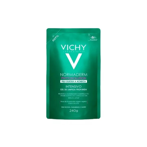 Gel De Limpeza Normaderm Phytosolution Anti-acne Com Ácido Salicílico Refil 240g Vichy