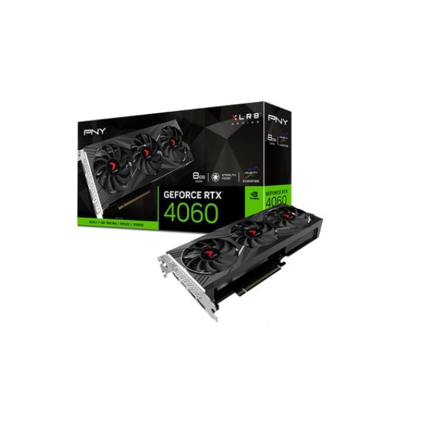 Placa de Vídeo RTX 4060 XLR8 VERTO EPIC-X Gaming PNY NVIDIA GeForce, 8GB GDDR6, RGB, DLSS, Ray Tracing - VCG40608TFXXPB1