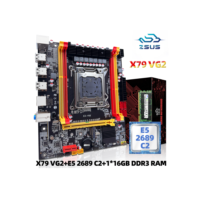 Zsus x79 vg2 conjunto de placa-mãe com intel lga2011 xeon e5 2689 c2 cpu ddr3 1*16gb 1600mhz ecc memória ram nvme m.2 sata