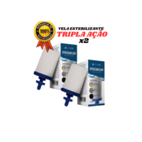 Vela Filtro de Barro Carvão Ativado Tripla Ação Prata Coloidal Esterilizante Original- Kit 2 Unidade