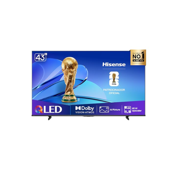 Hisense Smart TV UHD 4K QLED 43" Polegadas 43Q6Q com HDR10+, Dolby Atmos, Sports Mode, Game Mode Plus e Compatível com Alexa