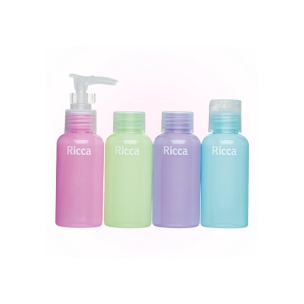 Ricca Conjunto Com 4 Frascos de Viagem