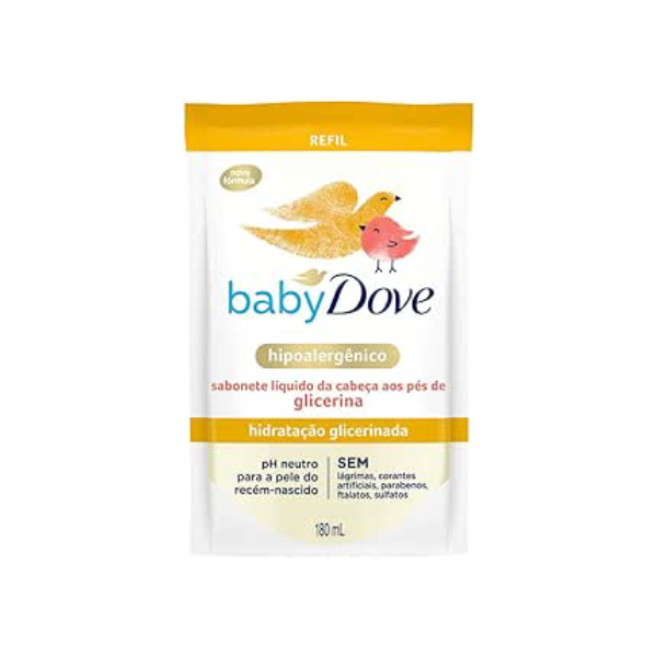 Baby Dove Sabonete Líquido Hidratação Glicerinada 180 ML Refil