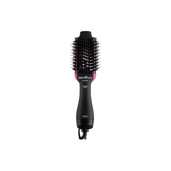 Britânia Escova Secadora Bec02pr Bivolt 4 Em 1 1300w Cor Preto e Rosa 127V 220V