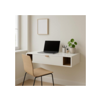 Mesa Escrivaninha Para Computador Escritório com Gaveta Versatta Casa JD (OFF WHITE)