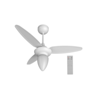 Ventilador de teto 3 pás com controle remoto - Wind Inverter - Ventisol