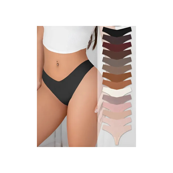 Kit 10 Calcinhas Fio Dental Premium Sem Costura Microfibra