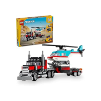 LEGO® Creator 3 em 1 – Caminhão Plataforma com Helicóptero Jogo de Carro Hot Rod 31146