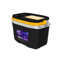 Caixa Termica Suv Cooler Com Alça 20 Litros Praia Pesca Camping Cor Preto E Amarelo Termolar